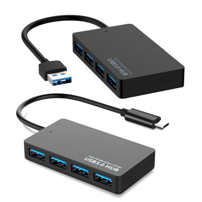 KYTC47 4 Ports USB Adapter Cable High Speed USB Docking Station Multi-Interface HUB Converter, Colour: Black Type-C - Computer & Networking by buy2fix | Online Shopping UK | buy2fix