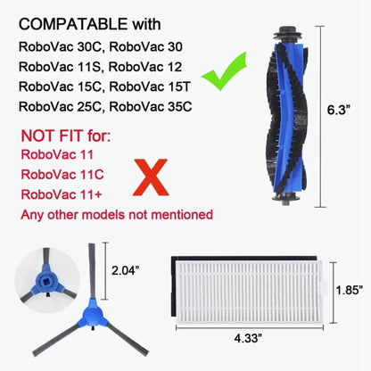 26PCS/Set Sweeper Accessories For Eufy RoboVac 11S/15T/30/30C/15C/12/35C - Consumer Electronics by buy2fix | Online Shopping UK | buy2fix