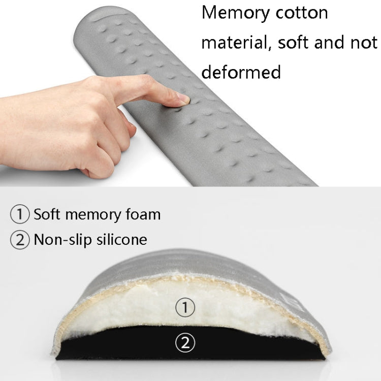 Baona Silicone Memory Cotton Wrist Pad Massage Hole Keyboard Mouse Pad, Style: Medium Keyboard Rest (Blue) - Mouse Pads by Baona | Online Shopping UK | buy2fix