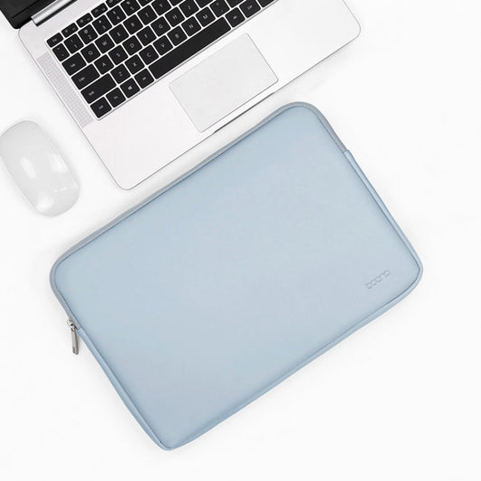 Baona BN-Q001 PU Leather Laptop Bag, Colour: Sky Blue, Size: 13/13.3/14 inch - 14.1 inch by Baona | Online Shopping UK | buy2fix