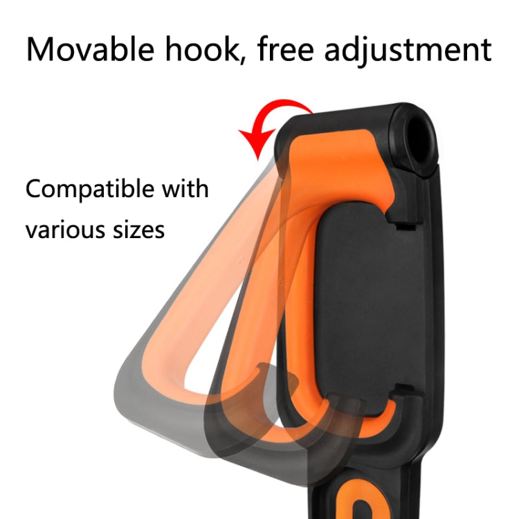 BG-R16 Bicycle Folding Wall Movable Hook Bicycle Mountain Bike Display Rack Parking Rack(Black Orange) - Retaining Clips by buy2fix | Online Shopping UK | buy2fix