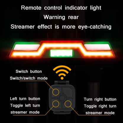 WEST BIKING Mountain Bike Wireless Remote Control USB Charging Riding Warning Turning Light(Remote Steering Taillight) - Taillights by WEST BIKING | Online Shopping UK | buy2fix