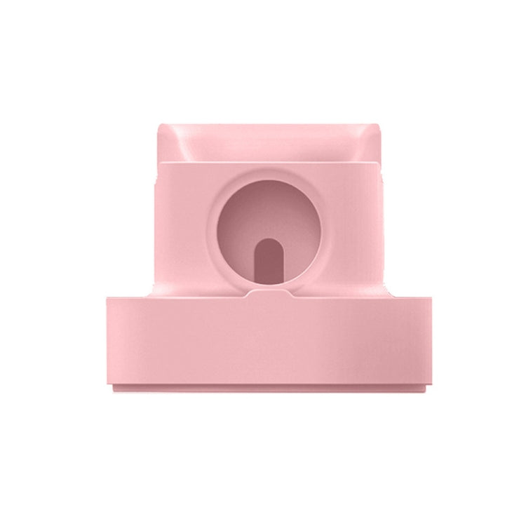 2 In 1 Smart Watch Charging Bracket Desktop Silicone Watch Charging Stand For Apple Watch(Pink) - Apple Accessories by buy2fix | Online Shopping UK | buy2fix