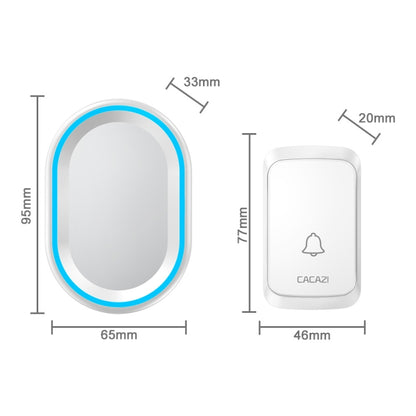 CACAZI A80 1 For 1 Wireless Music Doorbell without Battery, Plug:US Plug(White) - Wireless Doorbell by CACAZI | Online Shopping UK | buy2fix