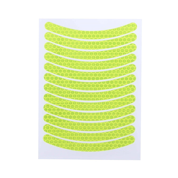 10 PCS Jg-Phc-12 Children Bicycle Scooter Reflective Sticker Night Warning Riding Contour Sticker(Fluorescence Yellow) - Decorative Accessories by buy2fix | Online Shopping UK | buy2fix