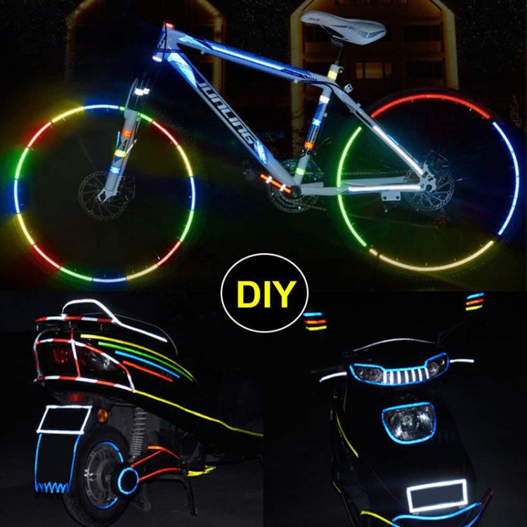 5 Rolls Bicycle Mountain Bike Motorcycle Sticker Car Contour Reflective Sticker Night Riding Reflective Sticker, Size: 2 x 800cm(Red White) - Decorative Accessories by buy2fix | Online Shopping UK | buy2fix