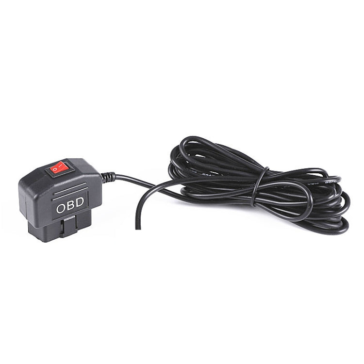 H508 OBD Car Charger Driving Recorder Power Cord 12/24V To 5V With Switch Low Pressure Protection Line, Specification: Mini Left Elbow - In Car by buy2fix | Online Shopping UK | buy2fix