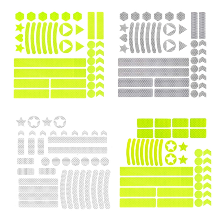 2 Sets Motorcycle Bicycle Lahua Reflective Sticker Children Balance Scooter Luminous Reflective Decorative Sticker(Triangular Fluorescent Yellow) - Decorative Accessories by buy2fix | Online Shopping UK | buy2fix