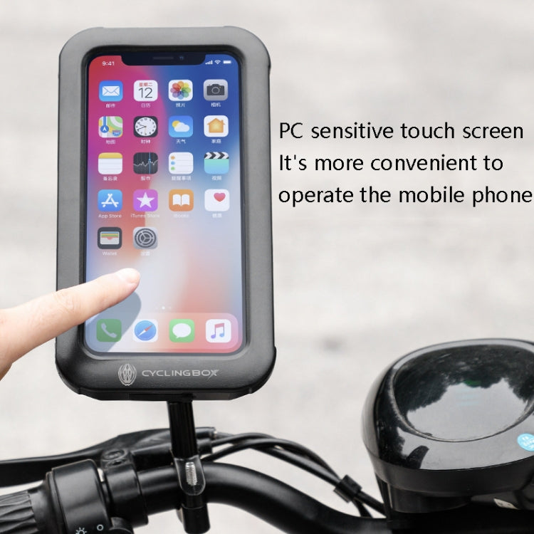 CYCLINGBOX BG-2937 Bicycle Mobile Phone Bracket Waterproof Bag Simulation Navigation Mobile Phone Frame(Black) - Outdoor & Sports by CYCLINGBOX | Online Shopping UK | buy2fix