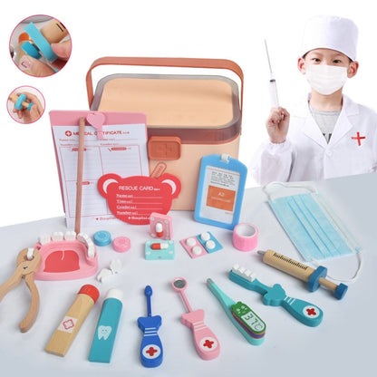 Children Wooden Simulation Medicine Box Pretend Play Toy, Colour: 25 PCS (White) - Pretend Play Toys by buy2fix | Online Shopping UK | buy2fix