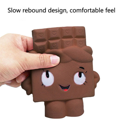 2 PCS TTPU1225 Slow Rebound Cartoon Cute Chocolate Decompression Toy(Brown) - Squeeze Toys by buy2fix | Online Shopping UK | buy2fix