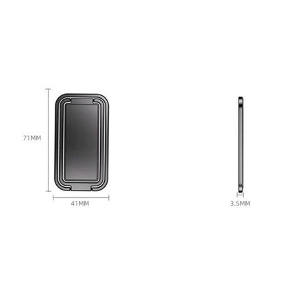 Square Folding Metal Holder Rotating Back Stick Desktop Phone Ring Holder(Space Silver) - Ring Holder by buy2fix | Online Shopping UK | buy2fix