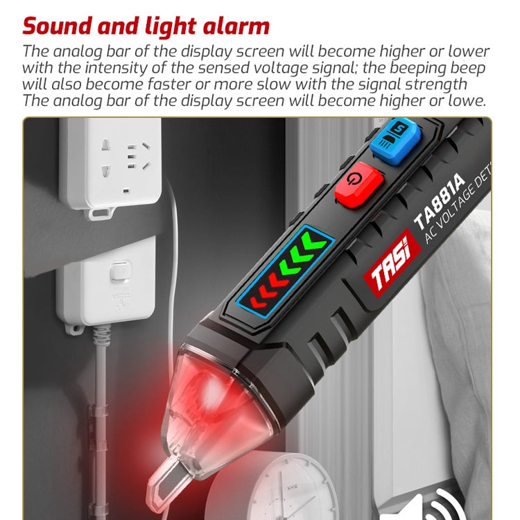 TASI Digital Display Tester Non-Contact Induction Tester(TA881A) - Current & Voltage Tester by TASI | Online Shopping UK | buy2fix