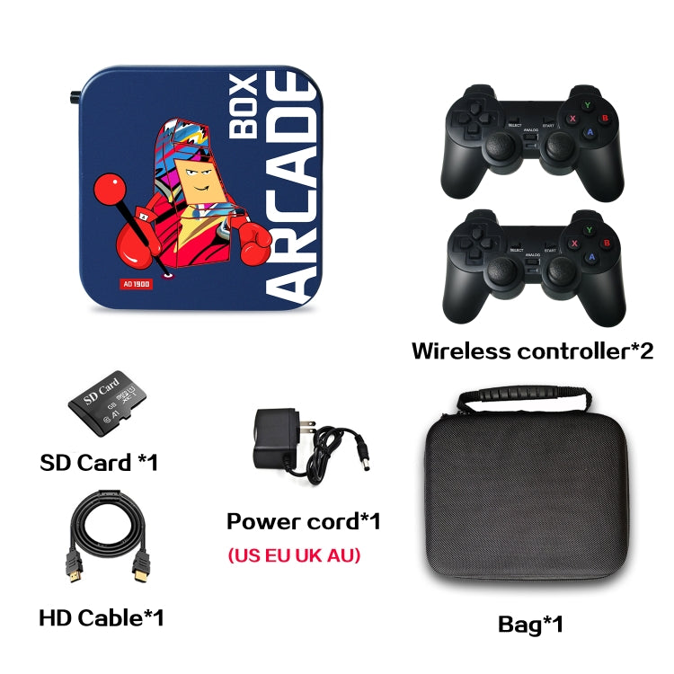 Arcade Box 256G Wireless Video Game Machine Box 4K HD Display For PS1/PSP/N64/DC, UK Plug - Pocket Console by buy2fix | Online Shopping UK | buy2fix