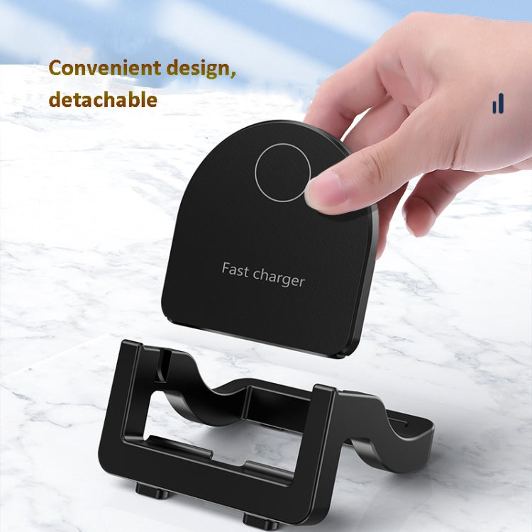 KH-18 15W Vertical Wireless Fast Charger with Phone Holder(Black) - Wireless Charger by buy2fix | Online Shopping UK | buy2fix