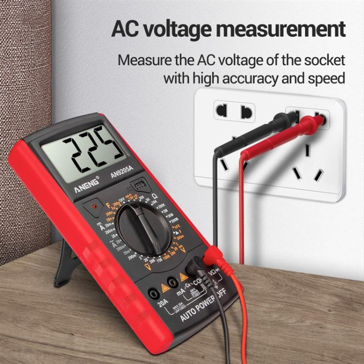 ANENG Automatic High-Precision Intelligent Digital Multimeter, Specification: AN9205A(Red) - Digital Multimeter by ANENG | Online Shopping UK | buy2fix