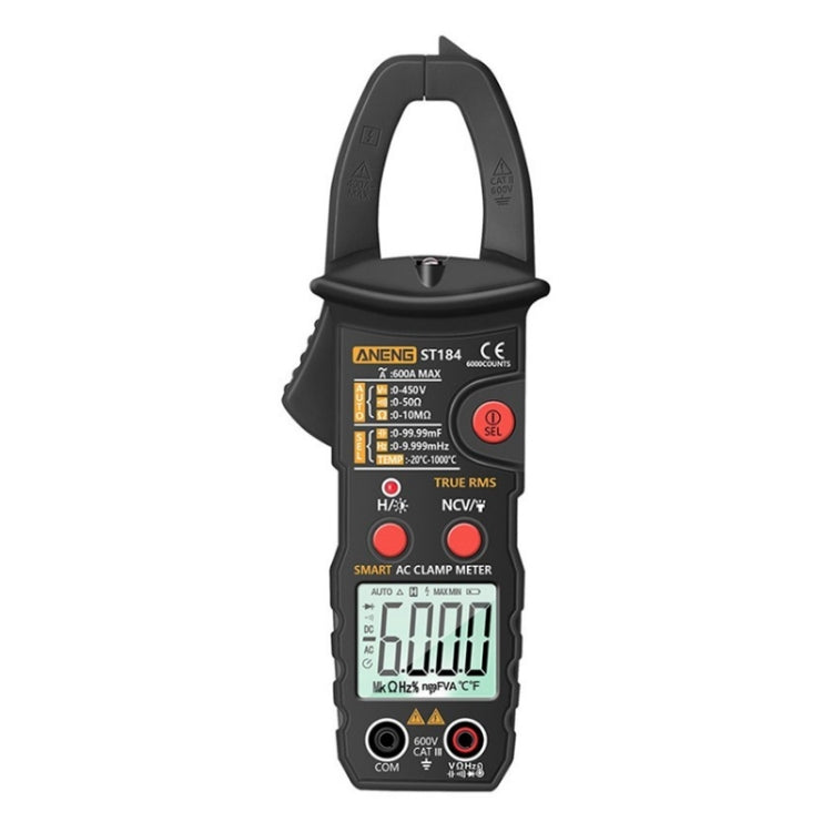 ANENG ST184 Automatically Identify Clamp-On Smart Digital Multimeter(Black) - Digital Multimeter by ANENG | Online Shopping UK | buy2fix