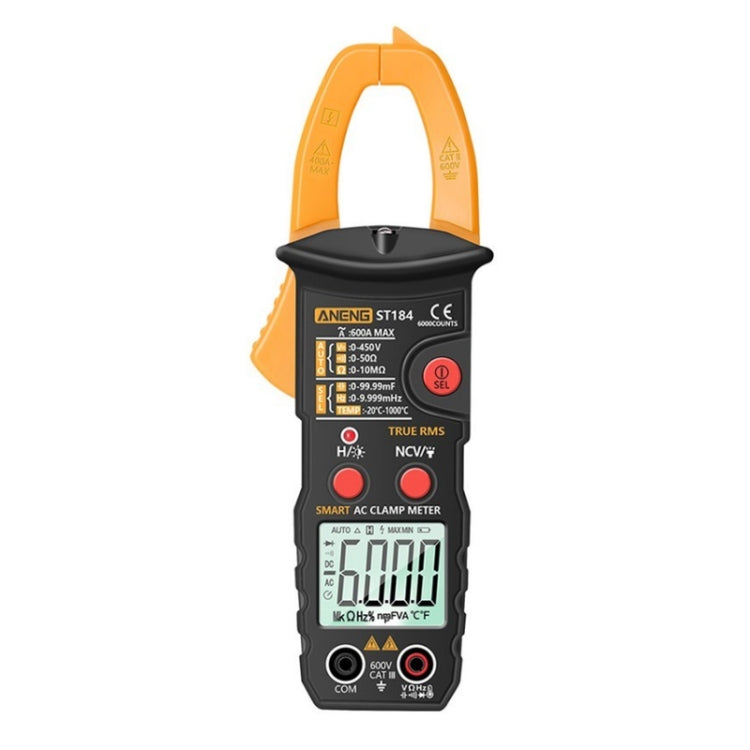 ANENG ST184 Automatically Identify Clamp-On Smart Digital Multimeter(Yellow) - Digital Multimeter by ANENG | Online Shopping UK | buy2fix