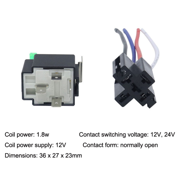 5 Sets JD2912 4 Pin Car Relay With Fuse, Rated voltage: 24V - In Car by buy2fix | Online Shopping UK | buy2fix