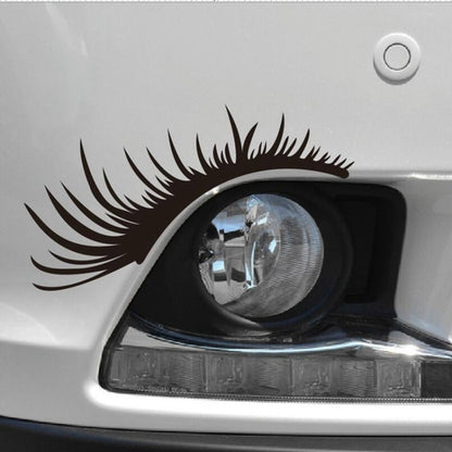 5 Pairs Car Big Lamp Eyebrow Sticker Sexy Eye Eyelash Car Sticker(Yellow) - In Car by buy2fix | Online Shopping UK | buy2fix