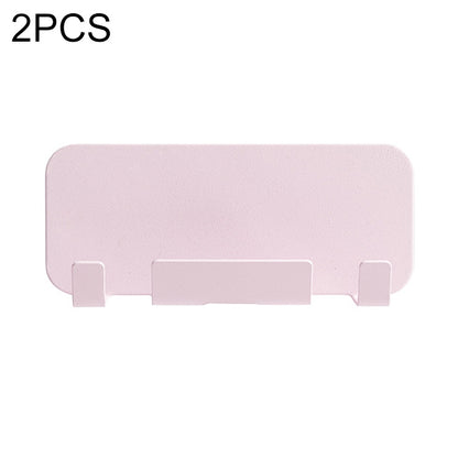 2 PCS  Punch-Free Wall-Mounted Rack Mobile Phone Charging Holder(Pink) - Hand-Sticking Bracket by buy2fix | Online Shopping UK | buy2fix