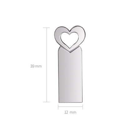 Zshqu2 Heart-Shaped USB 2.0 High Speed Metal USB Flash Drives, Capacity: 32GB(White) - USB Flash Drives by buy2fix | Online Shopping UK | buy2fix