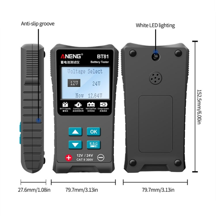 ANENG BT81 12V/24V Battery Internal Resistance Capacity Detector - Battery & Resistance Tester by ANENG | Online Shopping UK | buy2fix