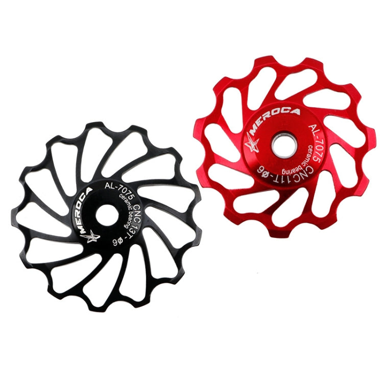 MEROCA Ceramic Bearing Mountain Bike Guide Wheel(13T Black) - Outdoor & Sports by MEROCA | Online Shopping UK | buy2fix