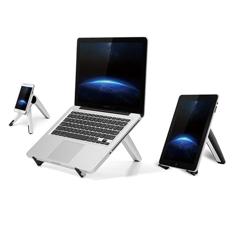UP-1S Foldable Laptop Stand Mobile Phone Tablet Desktop Stand(White) - Computer & Networking by buy2fix | Online Shopping UK | buy2fix
