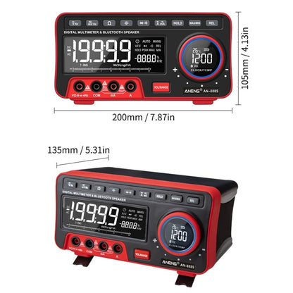 ANENG AN-888S Bluetooth Audio Display Voltage Current Multimeter, Standard No Battery(Black Red) - Digital Multimeter by ANENG | Online Shopping UK | buy2fix