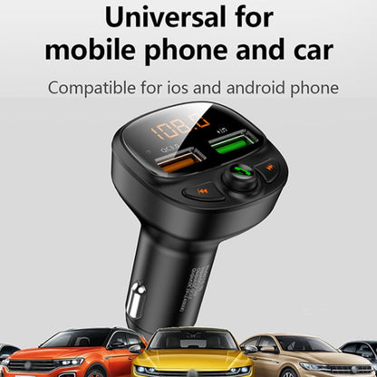 HY-87 Car Bluetooth MP3 Dual USB Car Charger, Style: Fast Charge Version - In Car by buy2fix | Online Shopping UK | buy2fix