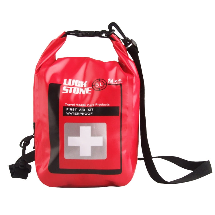 LUCKSTONE 5L Outdoor Adventure First Aid Waterproof Shoulder Bag(Red) - Waterproof Bags by LUCKSTONE | Online Shopping UK | buy2fix