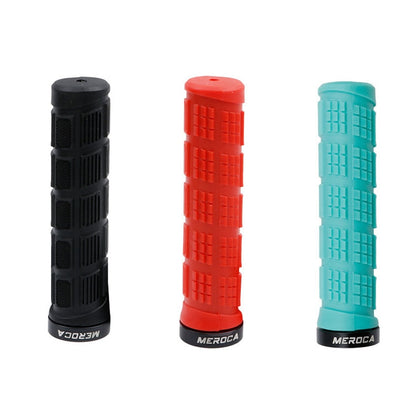 MEROCA Mountain Bike Anti-slip Shock Absorber Riding Grip Cover, Style: One Side Lock ME38 Red - Bicycle Grips by MEROCA | Online Shopping UK | buy2fix