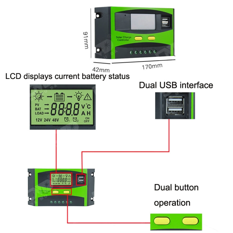 30A Intelligent Lighting Solar Power System Controller - Consumer Electronics by buy2fix | Online Shopping UK | buy2fix