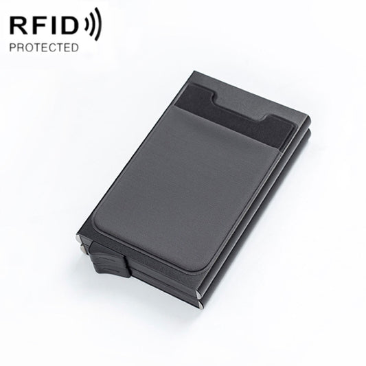 RFID Aluminum Alloy Anti-Degaussing Coin Card Holder(Black Grey) - Antimagnetic RFID Package by buy2fix | Online Shopping UK | buy2fix