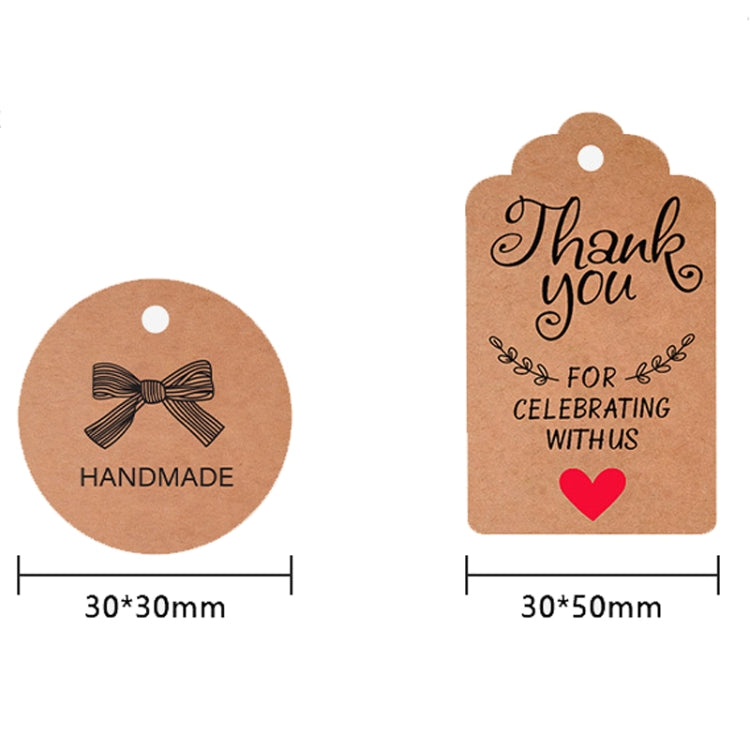 5 Bags 100PCS/Bag Kraft Paper Gift Tags Hang Tags(L-16) - Home & Garden by buy2fix | Online Shopping UK | buy2fix