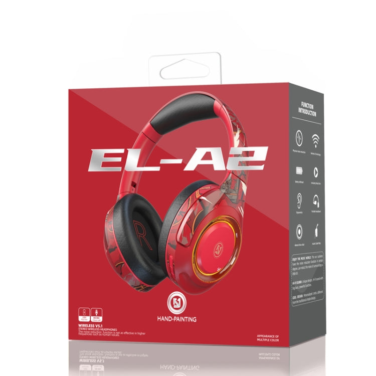 EL-A2 Gaming Ambient Light Folding Wireless Bluetooth Headset(Red) - Apple Accessories by buy2fix | Online Shopping UK | buy2fix