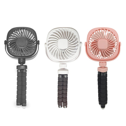 Octopus Stroller Deformation Fan Desktop Portable Handheld USB Small Fan, Colour: 1200mAh Black - Consumer Electronics by buy2fix | Online Shopping UK | buy2fix