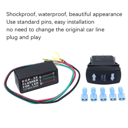 3 In 1 DOP-3X Motorcycle Flash LED Turning Light Controller - In Car by buy2fix | Online Shopping UK | buy2fix