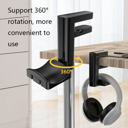 Multifunctional Headphone Clip-type Punch-free Hanger with HUB - Headset Stand by buy2fix | Online Shopping UK | buy2fix