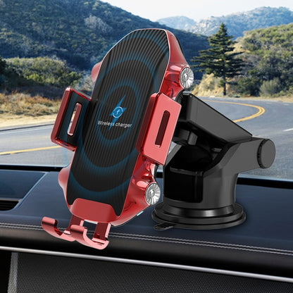 X343 15W Car Wireless Charger Smart Induction Suction Cup Phone Holder(Black ) - In Car by buy2fix | Online Shopping UK | buy2fix