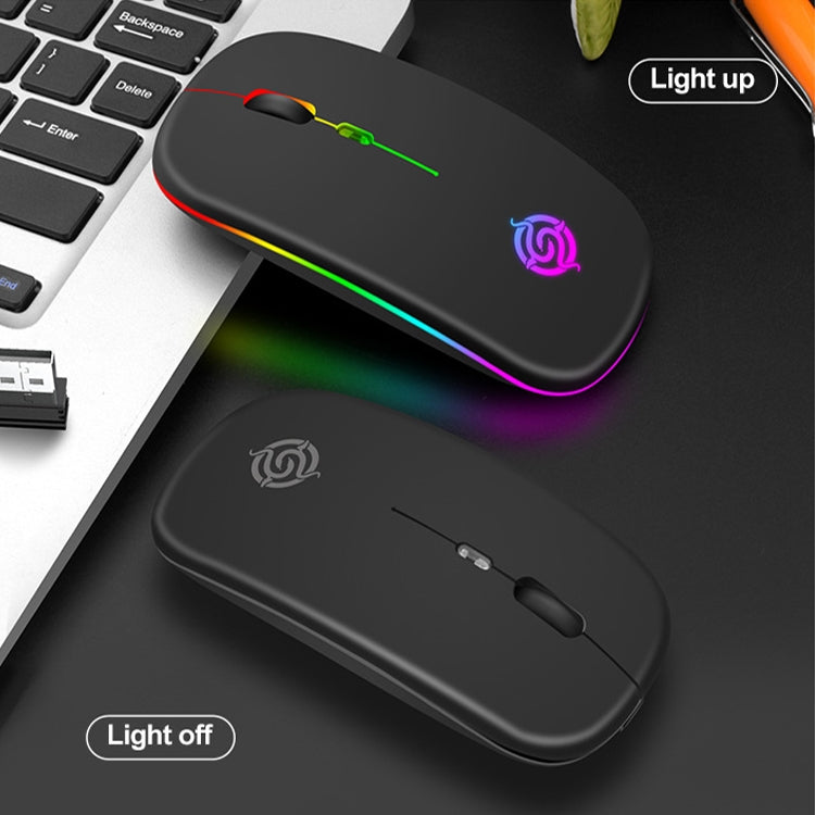 K-Snake BM110 RGB Lighting Effect Wireless Bluetooth Mouse(Rose Gold) - Wireless Mice by K-Snake | Online Shopping UK | buy2fix