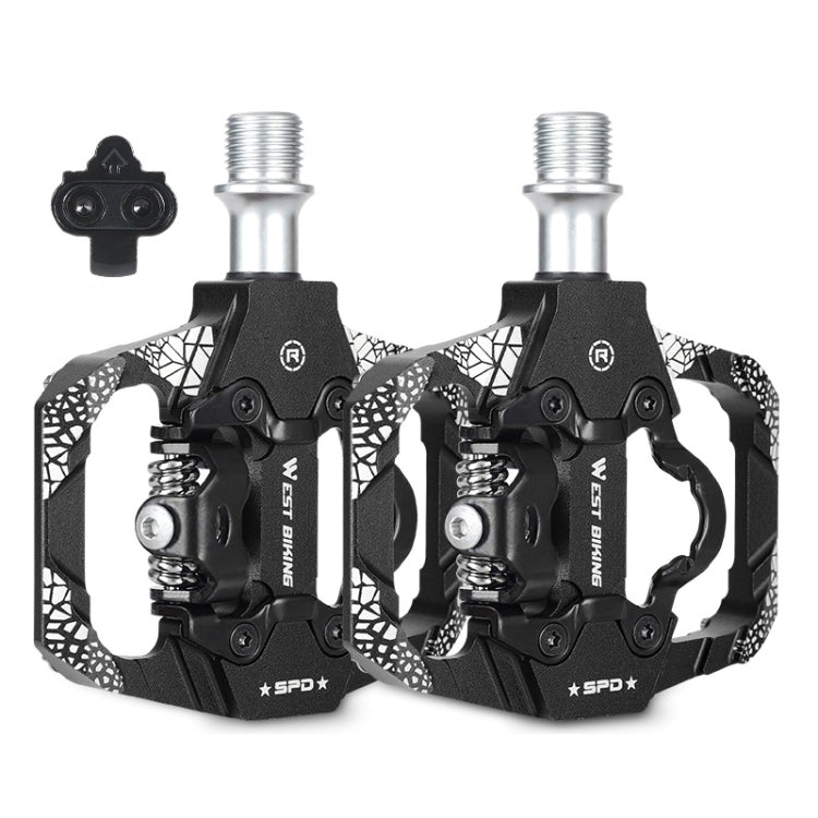 A Pair WEST BIKING YP0802086 Mountain Bike Aluminum Bearing Pedals(Black) - Pedals by WEST BIKING | Online Shopping UK | buy2fix