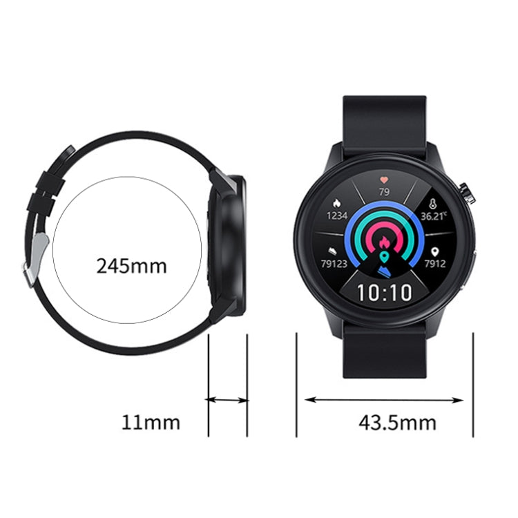 LOANIY E80 1.3 Inch Heart Rate Detection Smart Watch, Color: Black Leather - Smart Wear by LOANIY | Online Shopping UK | buy2fix