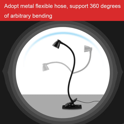 668A001 USB 360 Degree Bend Hose Desk Lamp, Spec: Black Two-speed Dimming -  by buy2fix | Online Shopping UK | buy2fix