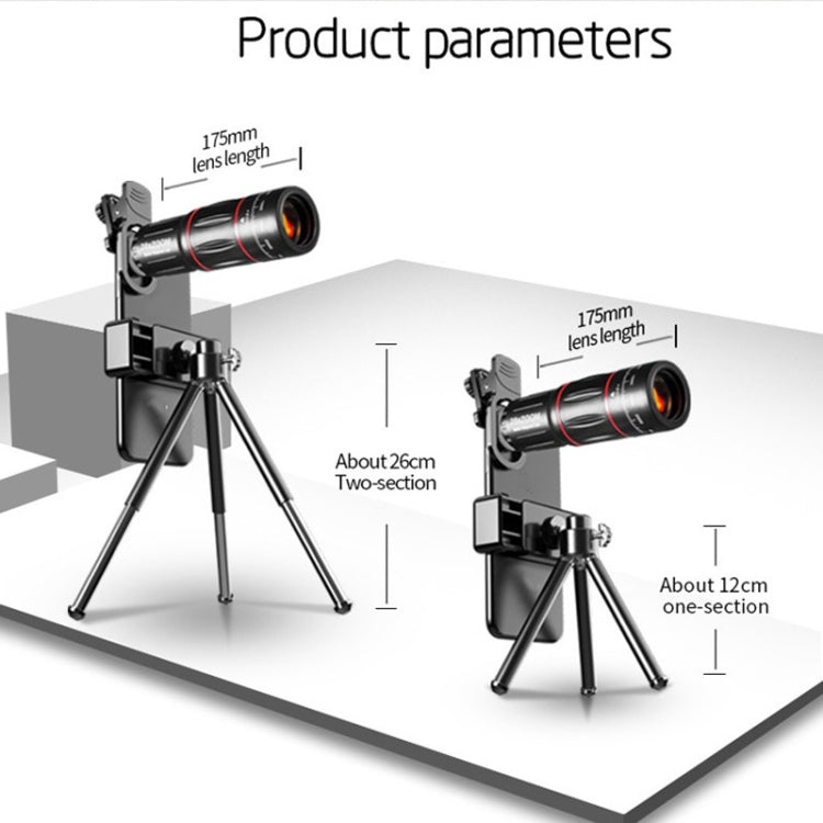 Mobile Phone Universal Lens Telescope 28X + Wide Angle 0.6X + Macro 20X + Fisheye 198 Degree Set - Combination Lens by buy2fix | Online Shopping UK | buy2fix