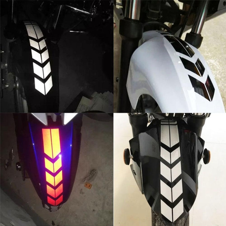 10 PCS Car Stripe Reflective Sticker Motorcycle Fender Arrow Stickers(Black) - In Car by buy2fix | Online Shopping UK | buy2fix