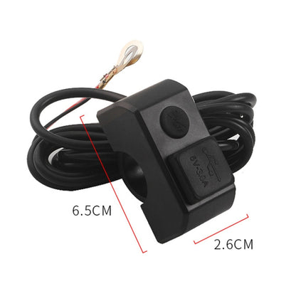 Motorcycle Dual USB Mobile Phone Charger 5V 3A Fast Charging(Black) - In Car by buy2fix | Online Shopping UK | buy2fix