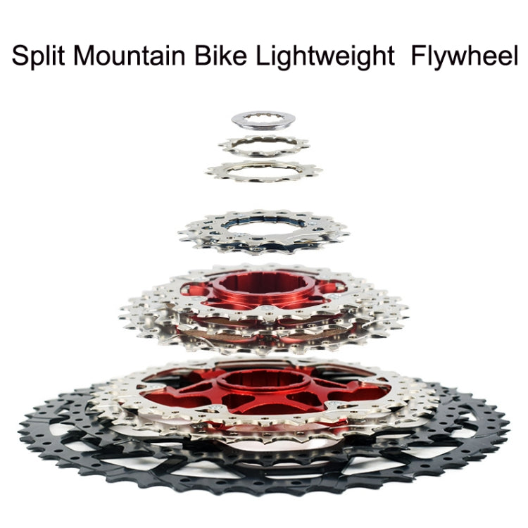 VG Sports Split Mountain Bike Lightweight Cassette Flywheel, Style: 10 Speed 42T (Silver) - Outdoor & Sports by VG Sports | Online Shopping UK | buy2fix