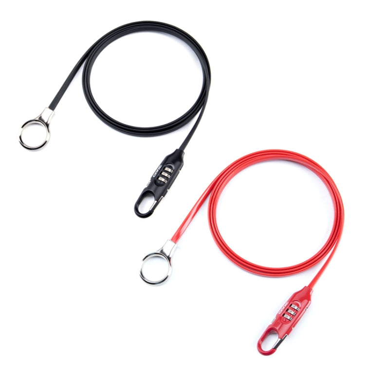 PL3001 Bicycle Mountain Bike Portable Anti-theft Password Cable Lock(Red) - Bicycle Locks & Bicycle Pumps by buy2fix | Online Shopping UK | buy2fix